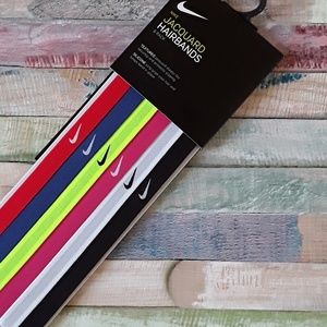 Nike Accessories - 6 Pack NIKE Jacquard Hairbands Nike Accessories - 6 Pack NIKE Jacquard Hairbands